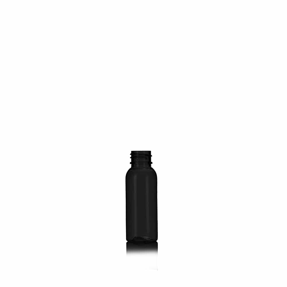 1 oz Black PET Cosmo Bottle with 20-410 neck finish