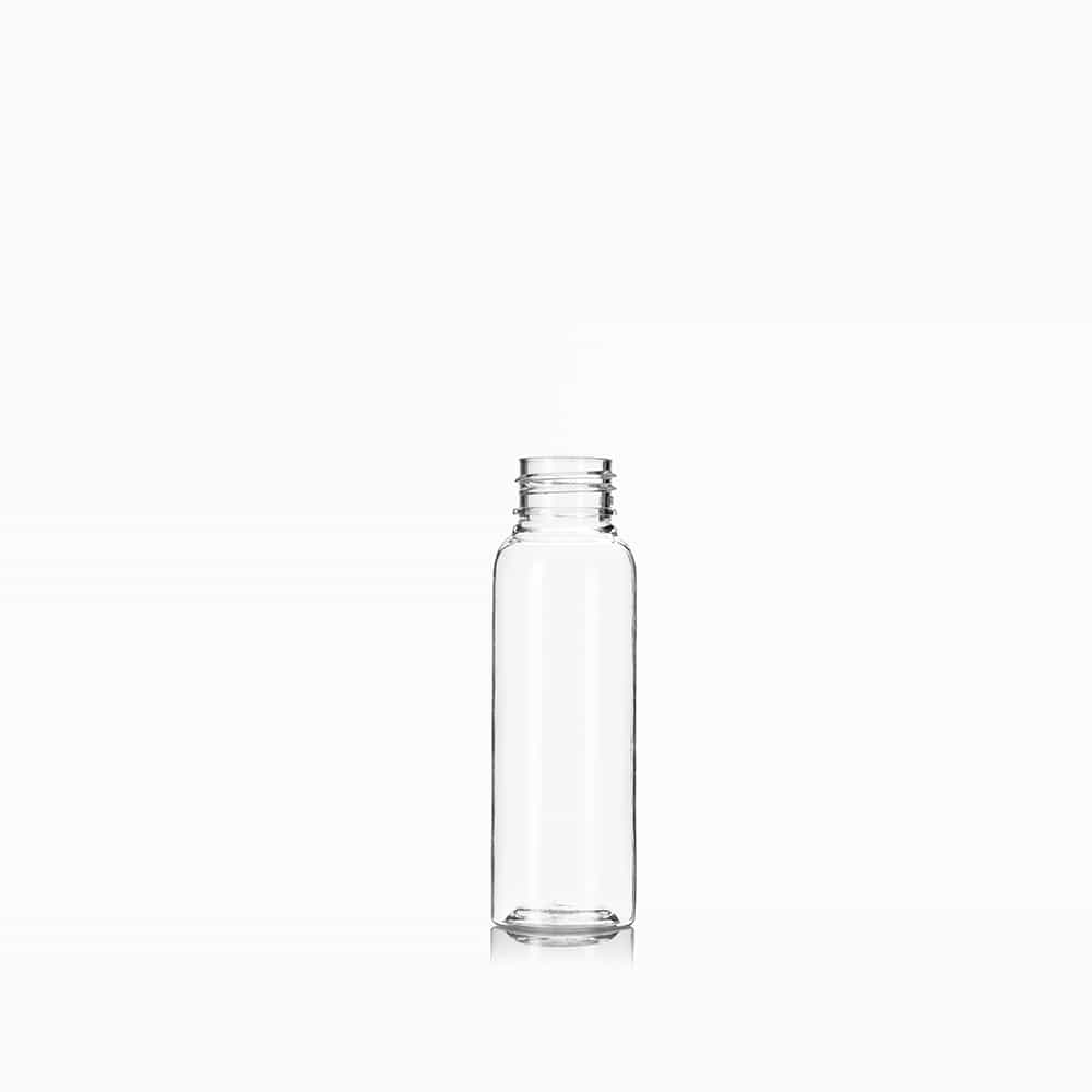 2 oz Clear PET Cosmo Bottle with 24-410 neck finish