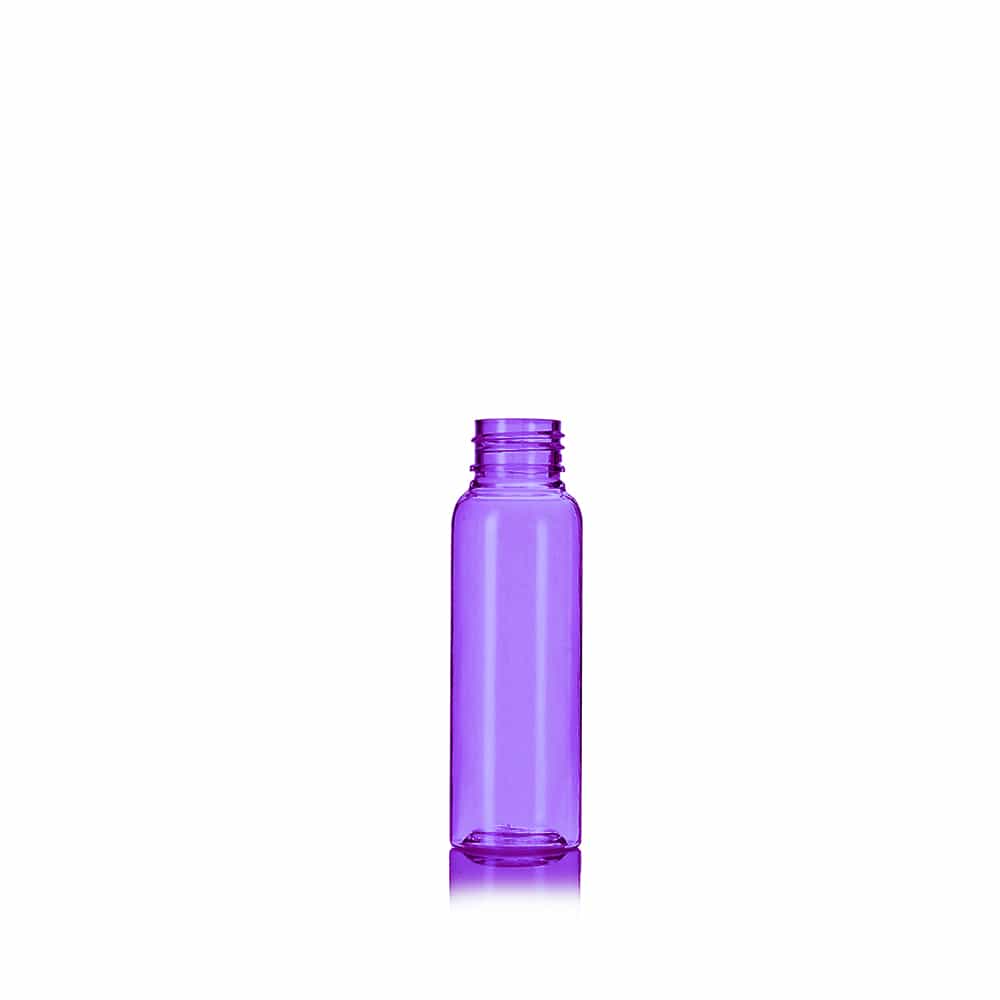 2 oz Purple PET Cosmo Bottle with 24-410 neck finish