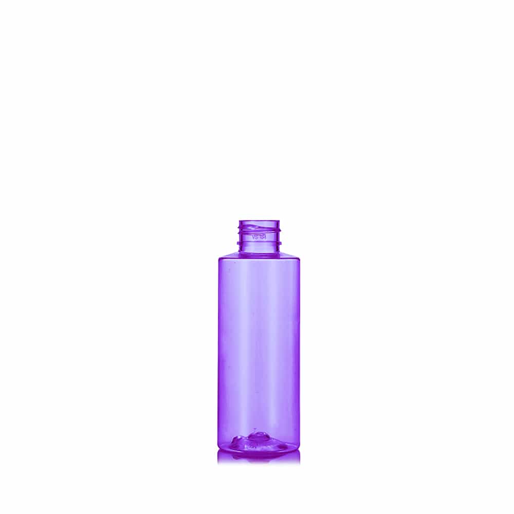4 oz Purple PET Cylinder Round Bottle with 24-410 neck finish