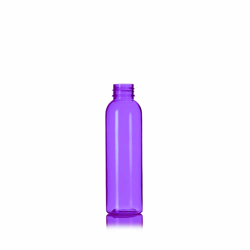 4 oz Purple PET Bullet Bottle with 24-410 neck finish