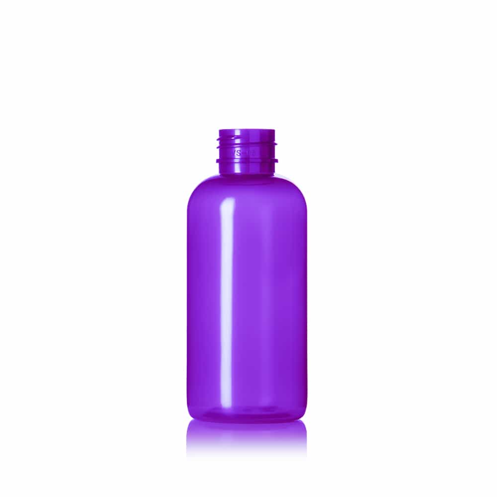 6 oz Purple PET Boston Tall Bottle with 24-410 neck finish