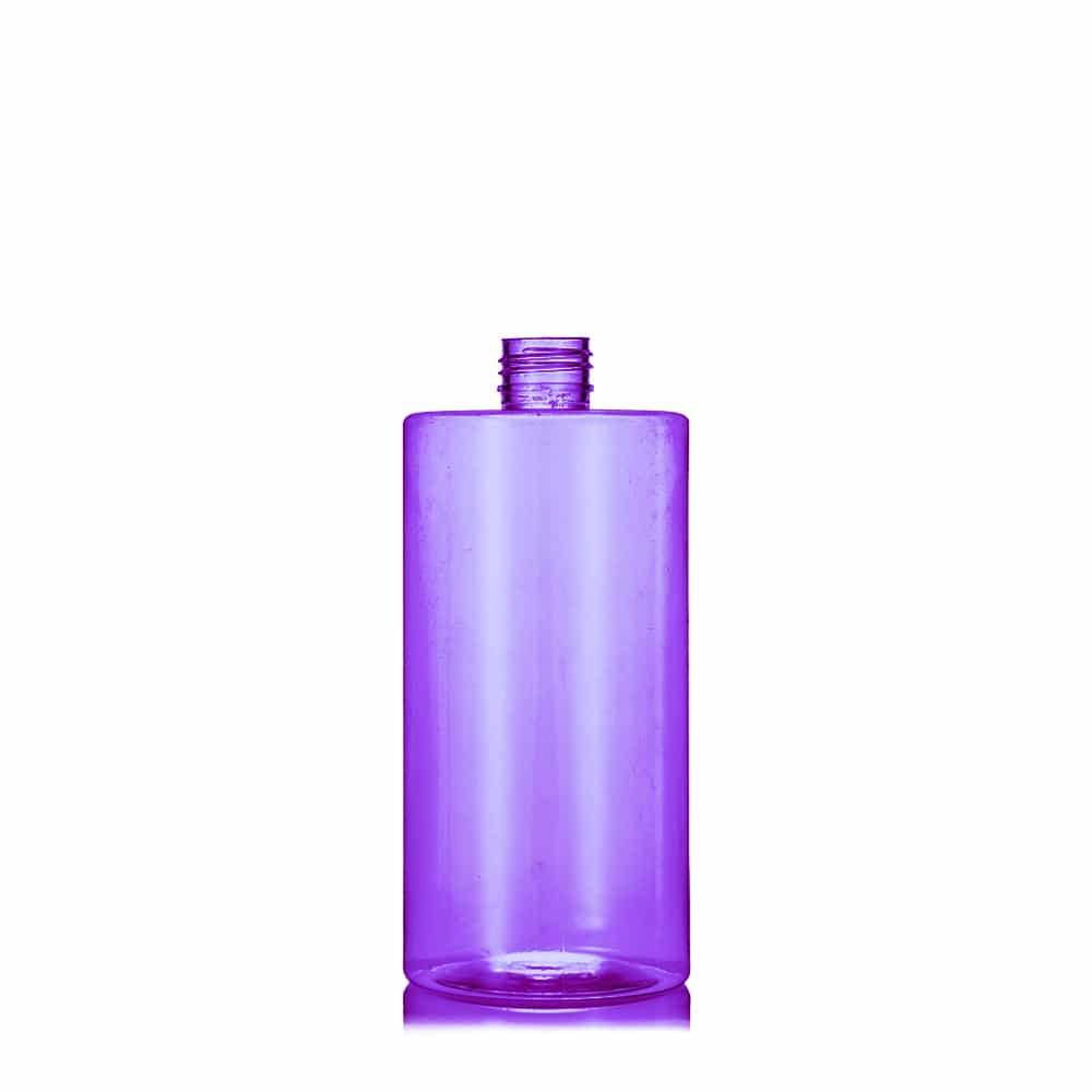 16 oz Purple PET Cylinder Round Bottle with 24-410 neck finish