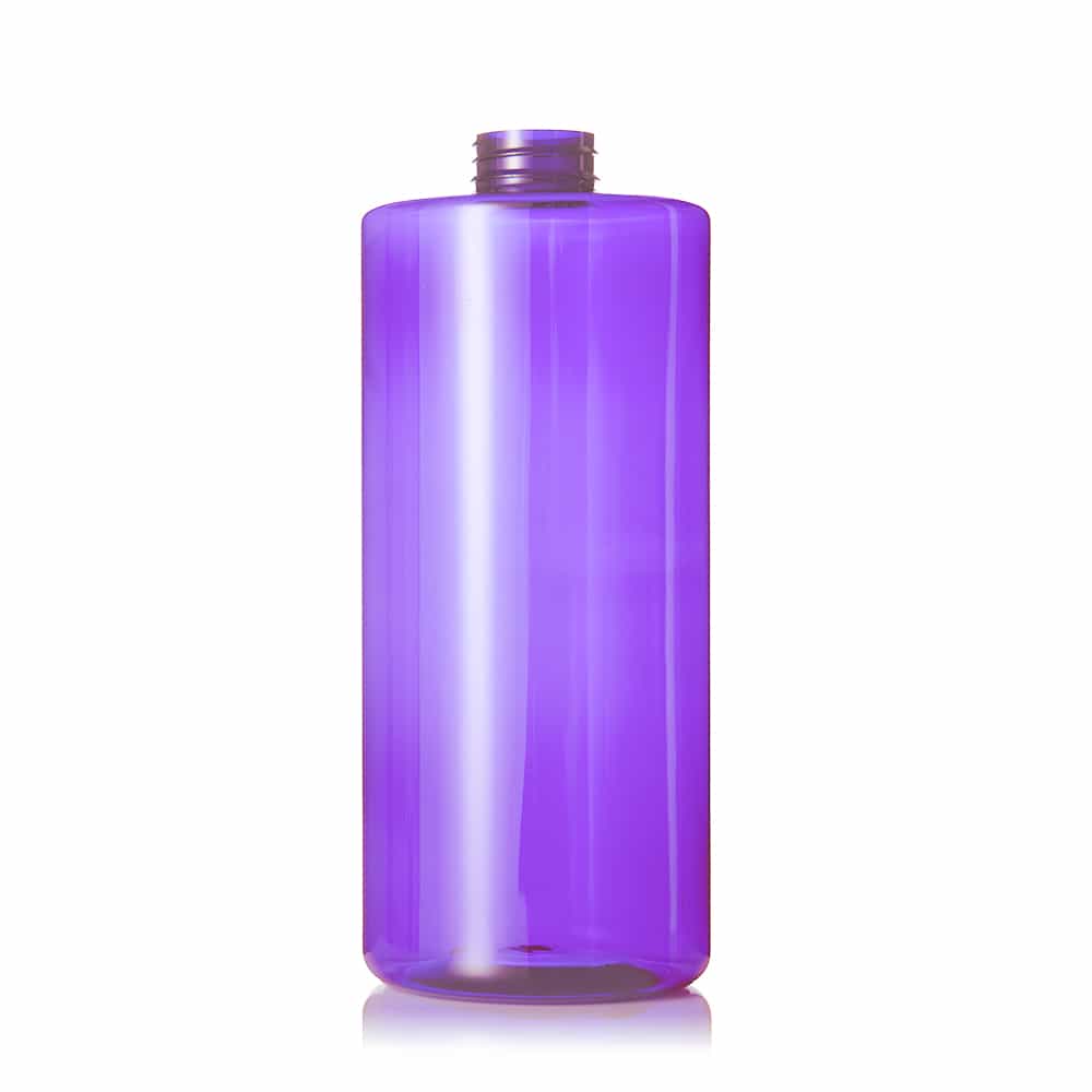 32 oz Purple PET Cylinder Round Bottle with 32-400 neck finish