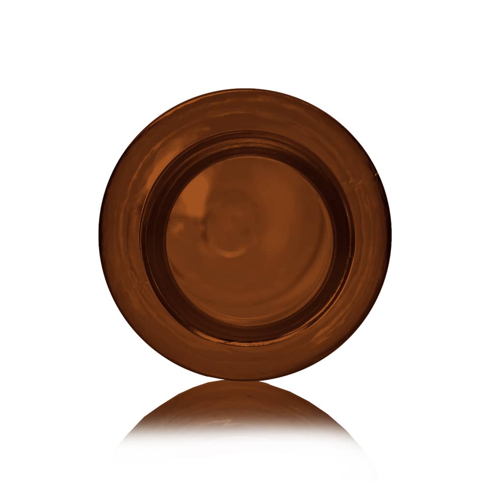 1 oz Amber PET Cosmo Bottle with 20-410 neck finish - Product image
