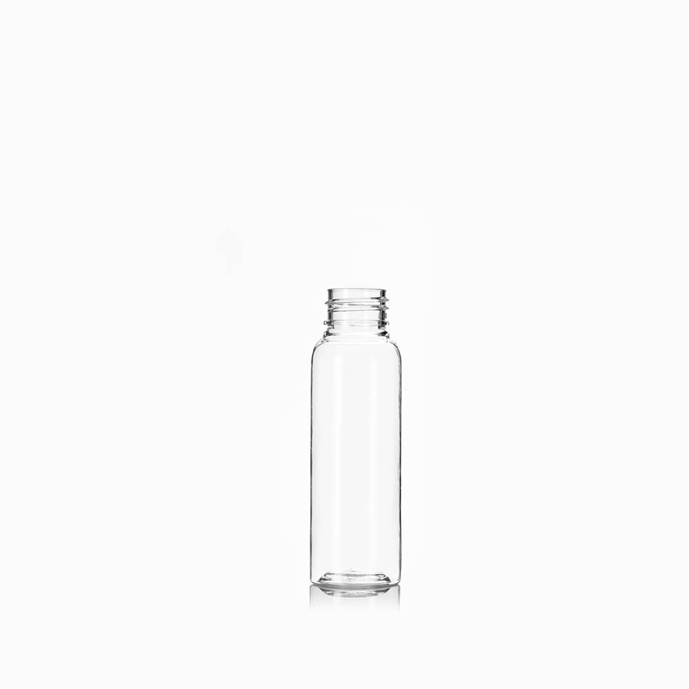 2 oz Clear PET Cosmo Bottle with 24-410 neck finish - Product image