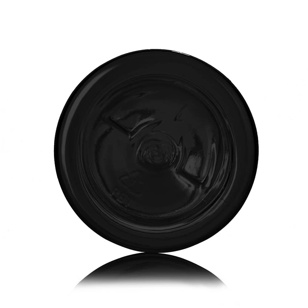 2 oz Black PET Boston Round Bottle with 20-410 neck finish - Product image