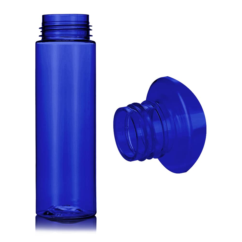 2 oz Blue PET Foam Bottle with 30-400 neck finish - Product image