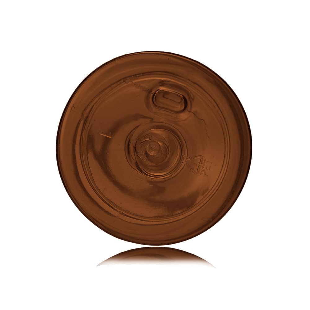 4 oz Amber PET Cylinder Round Bottle with 24-410 neck finish - Product image