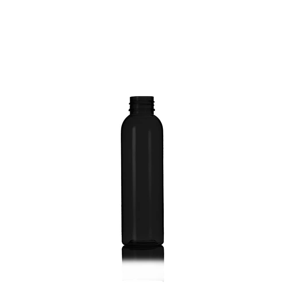 4 oz Black PET Bullet Bottle with 24-410 neck finish - Product image