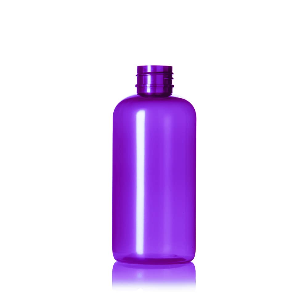 4 oz Purple PET Modern Round Bottle with 24-410 neck finish - Product image