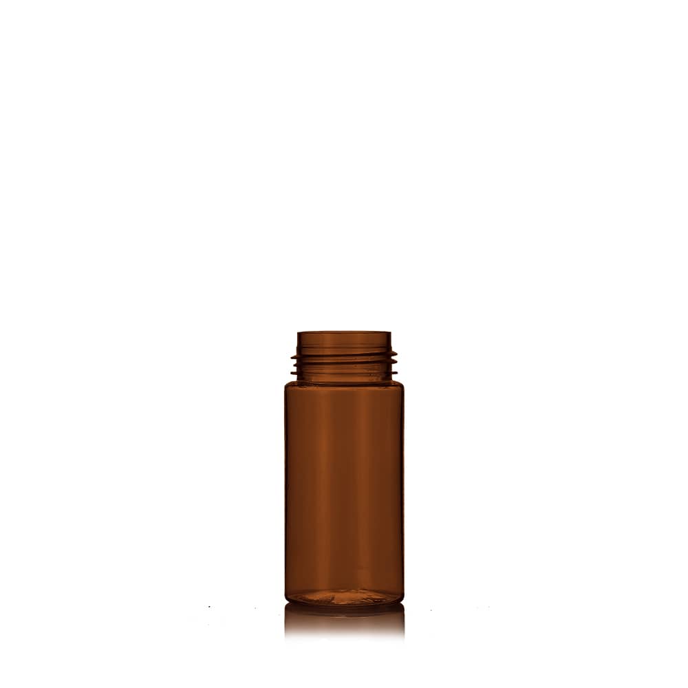 4 oz Amber PET Foam Bottle with 42-410 neck finish - Product image