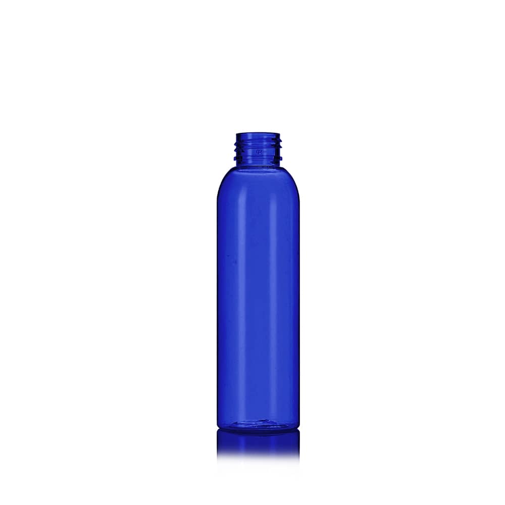 5 oz Blue PET Bullet Bottle with 24-410 neck finish - Product image