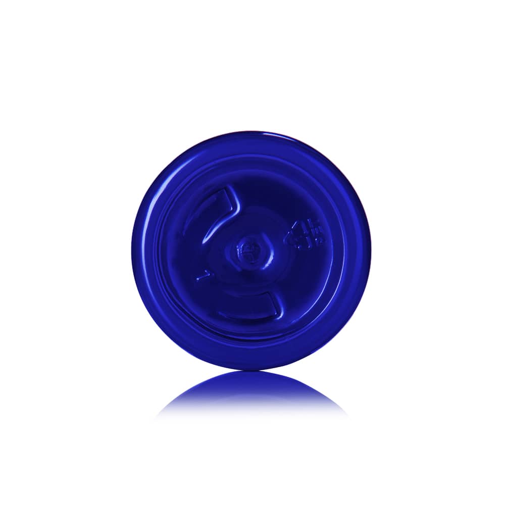 6 oz Blue PET Boston Tall Bottle with 24-410 neck finish - Product image