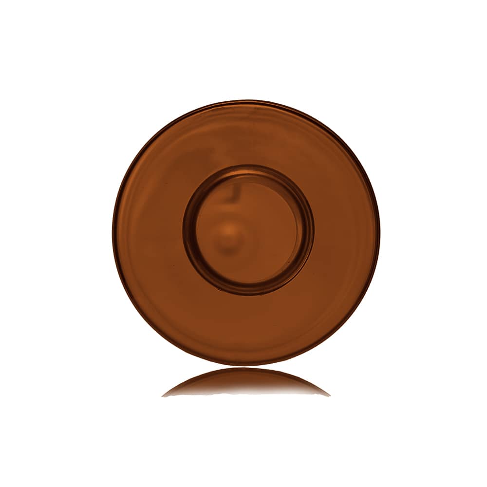 8 oz Amber PET Cylinder Round Bottle with 24-410 neck finish - Product image