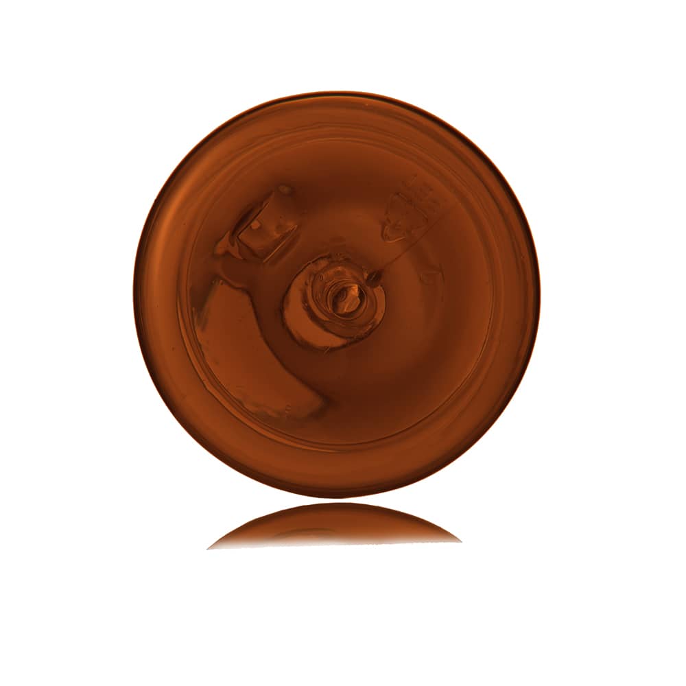10 oz Amber PET Cylinder Round Bottle with 24-410 neck finish - Product image