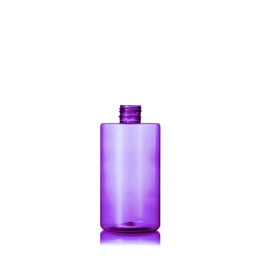 10 oz Purple PET Cylinder Round Bottle with 24-410 neck finish - Product image