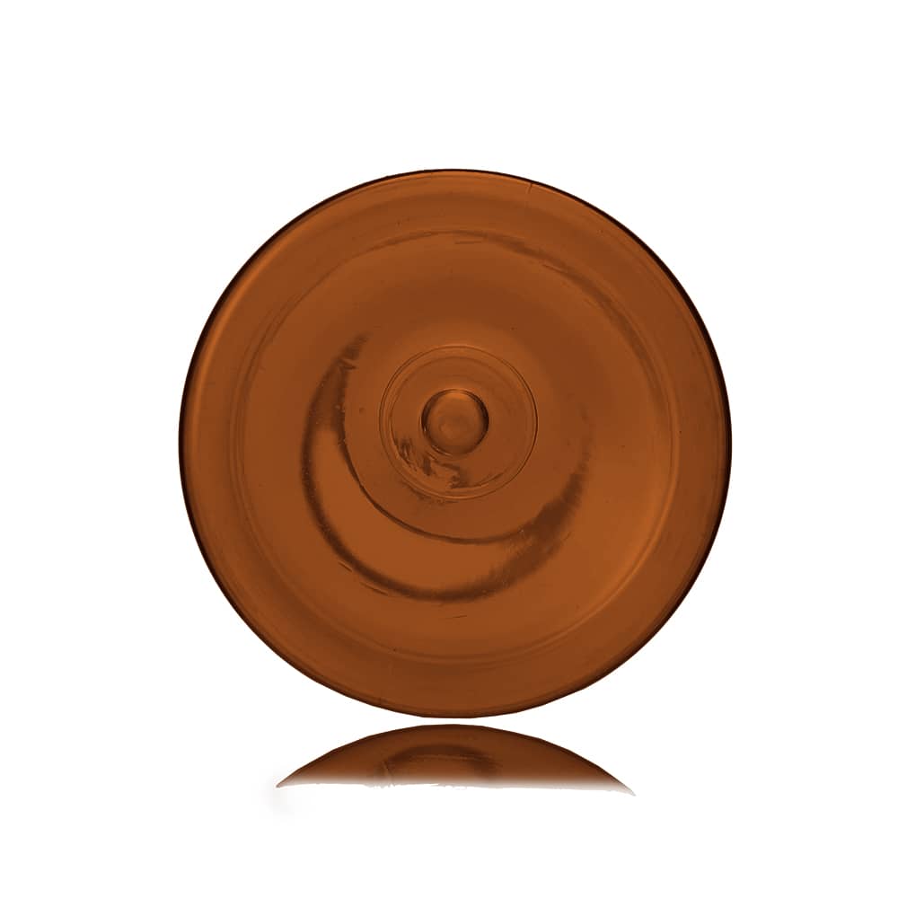16 oz Amber PET Cylinder Round Bottle with 24-410 neck finish - Product image