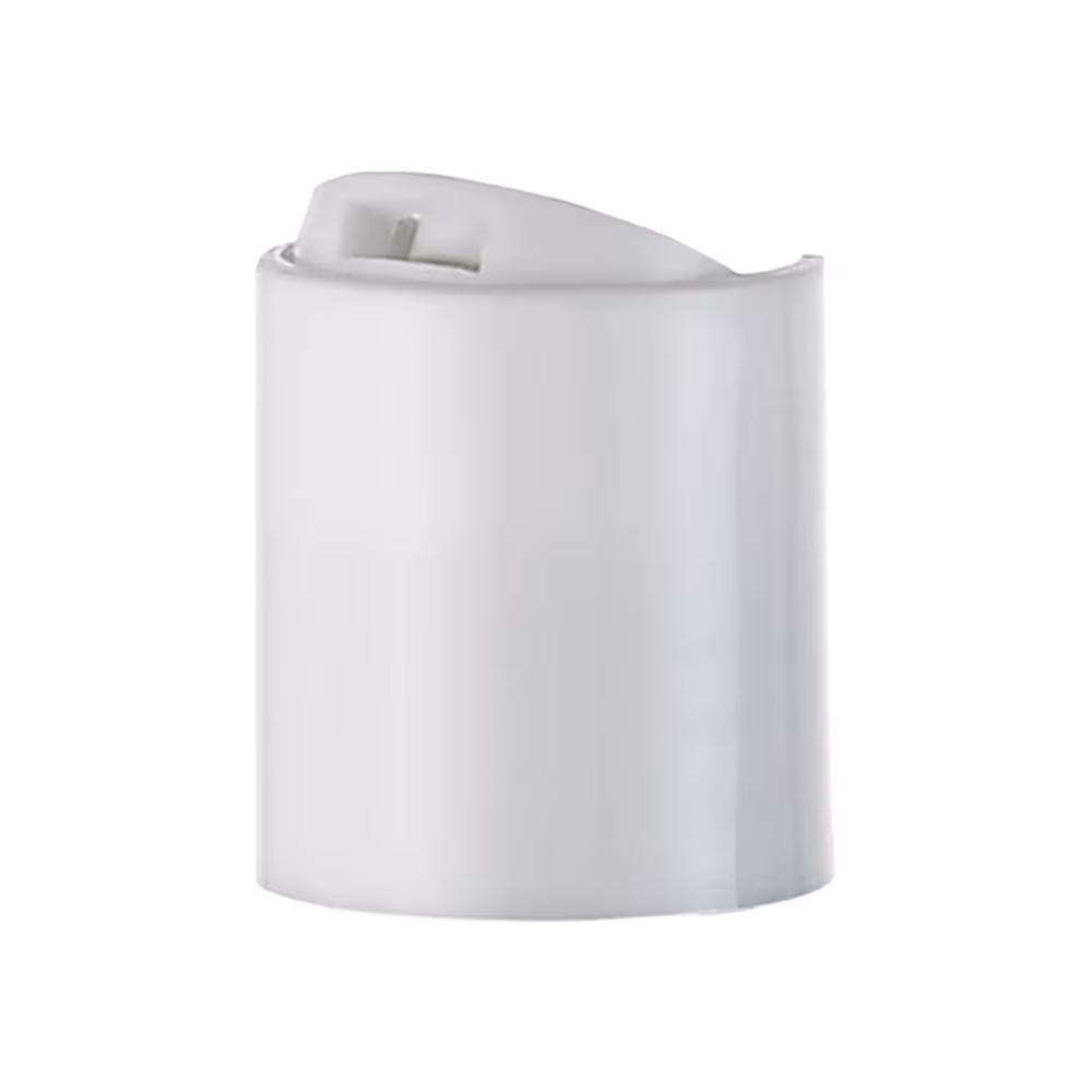 White PP Smooth Disc Top Cap with 20-410 neck finish - Product image