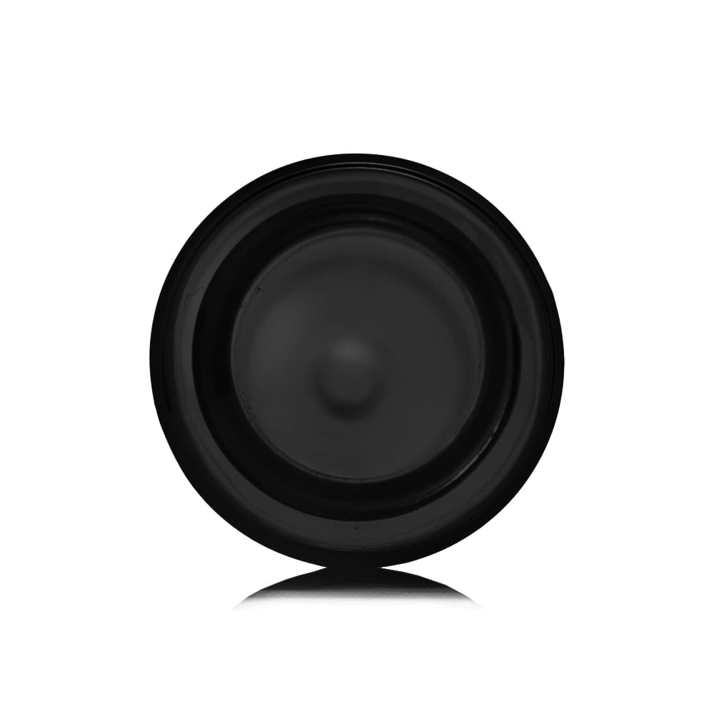 1 oz Black PET Cylinder Round Bottle with 20-410 neck finish - Product image