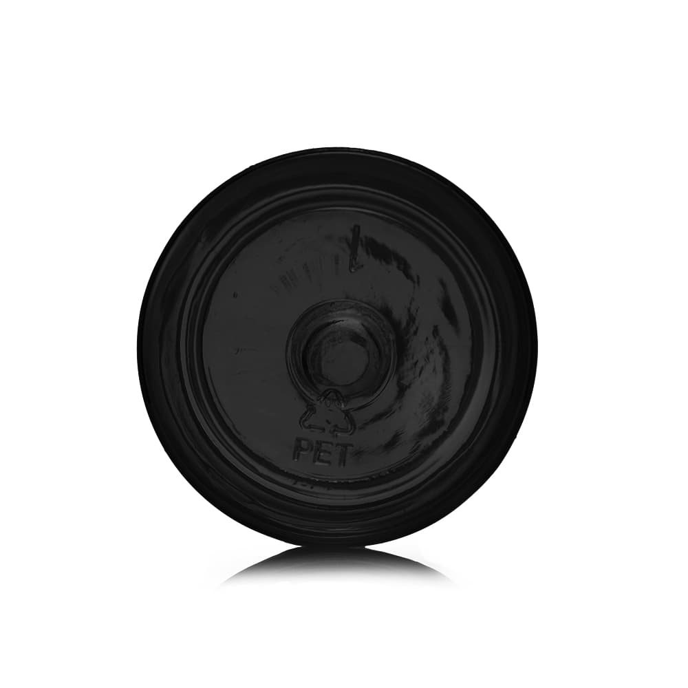1 oz Black PET Cylinder Round Bottle with 20-410 neck finish - Product image
