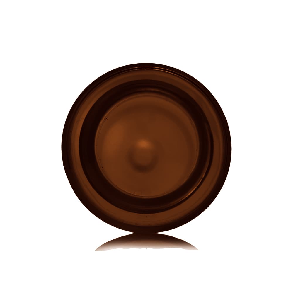 1 oz Amber PET Cylinder Round Bottle with 20-410 neck finish - Product image