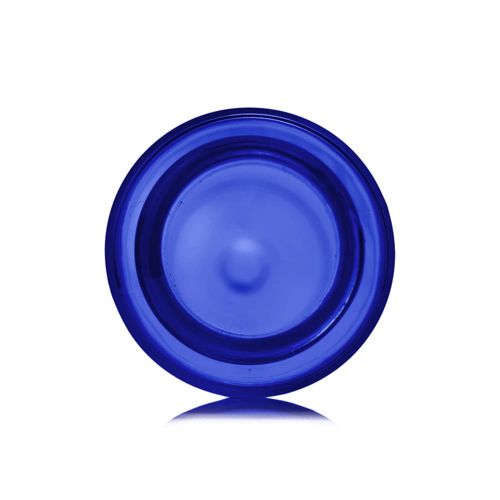 1 oz Blue PET Cylinder Round Bottle with 20-410 neck finish - Product image