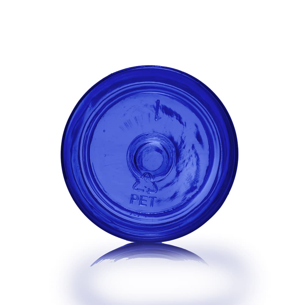 1 oz Blue PET Cylinder Round Bottle with 20-410 neck finish - Product image