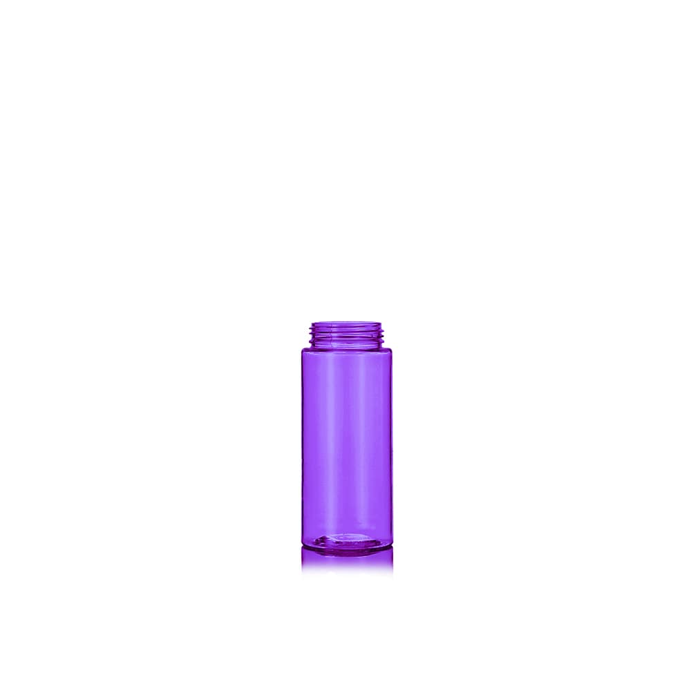 1 oz Purple PET Cylinder Round Bottle with 20-410 neck finish - Product image