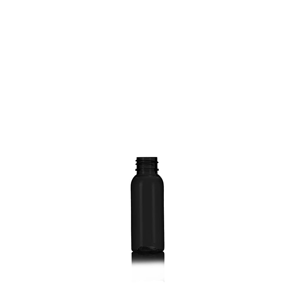 1 oz Black PET Cosmo Bottle with 20-410 neck finish - Product image