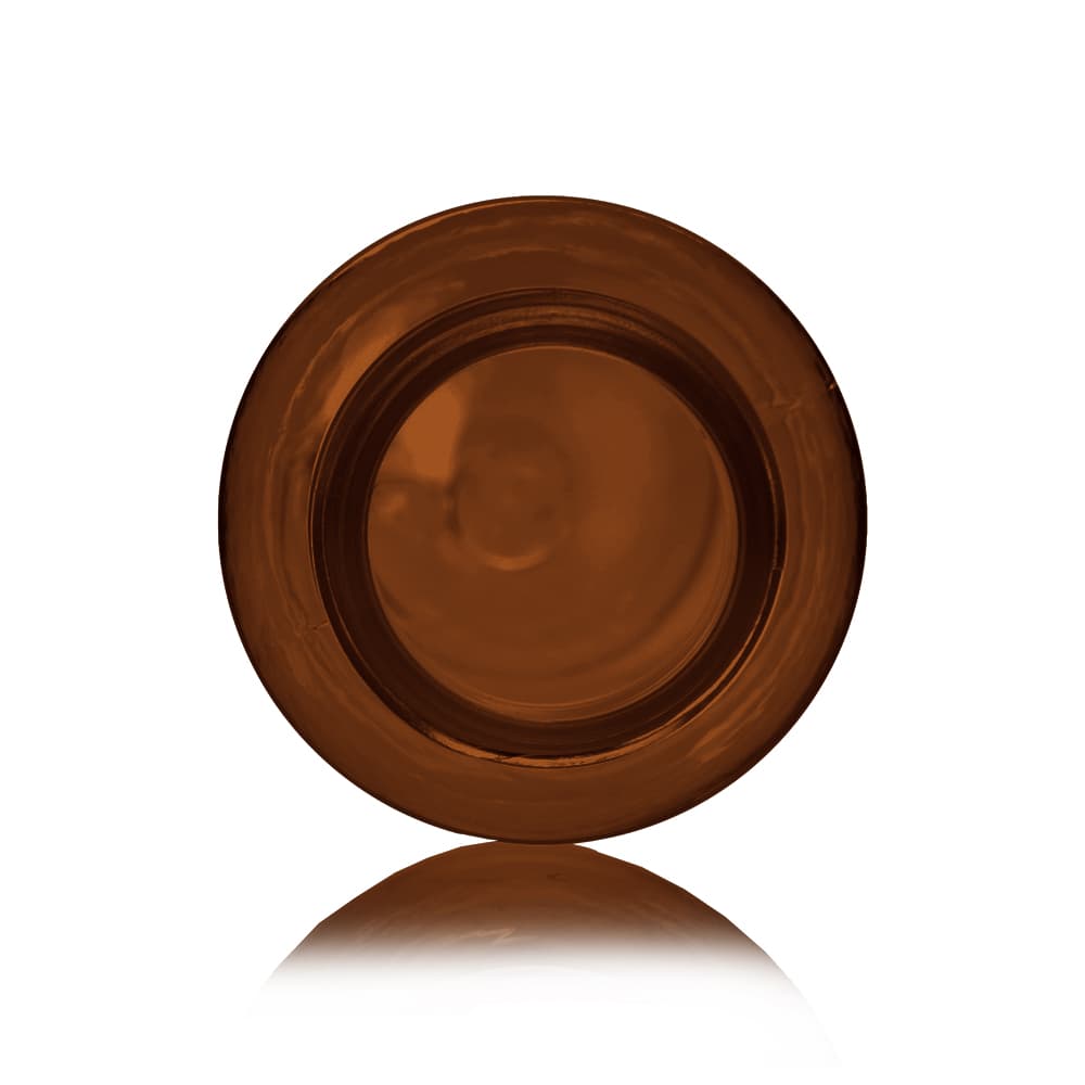 1 oz Amber PET Cosmo Bottle with 20-410 neck finish - Product image