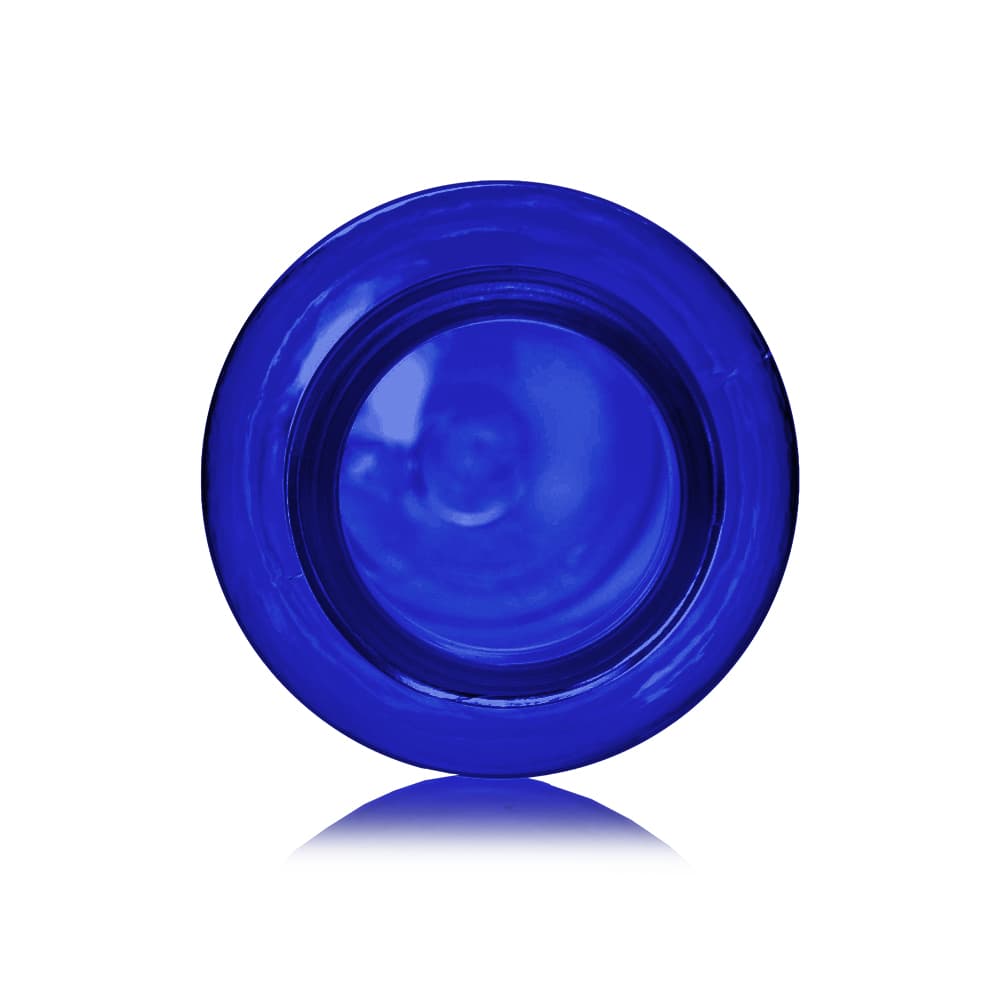 1 oz Blue PET Cosmo Bottle with 20-410 neck finish - Product image