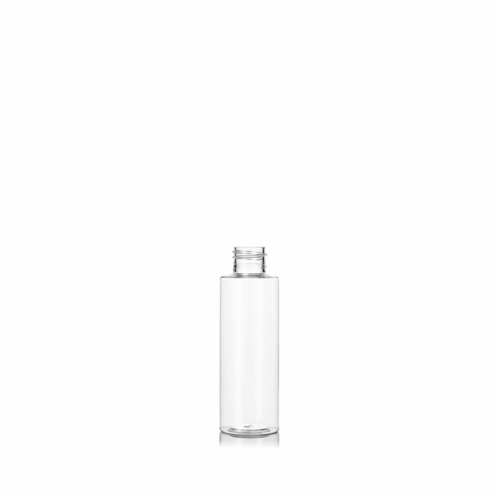 2 oz Clear PET Cylinder Round Bottle with 20-410 neck finish - Product image