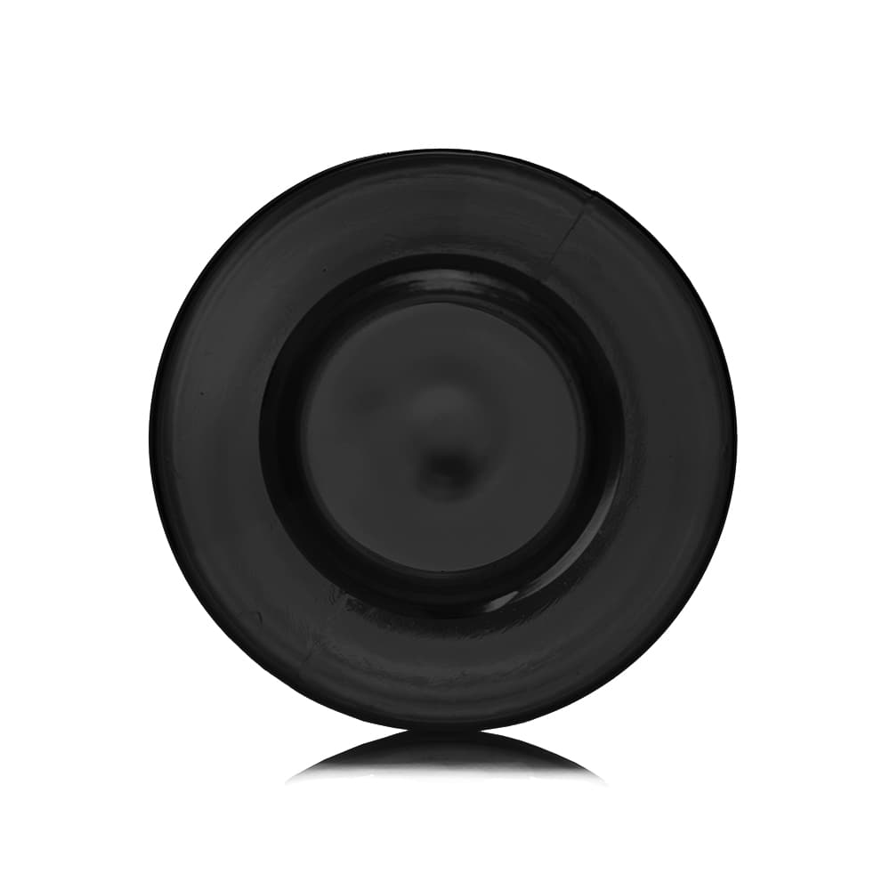 2 oz Black PET Cylinder Round Bottle with 20-410 neck finish - Product image