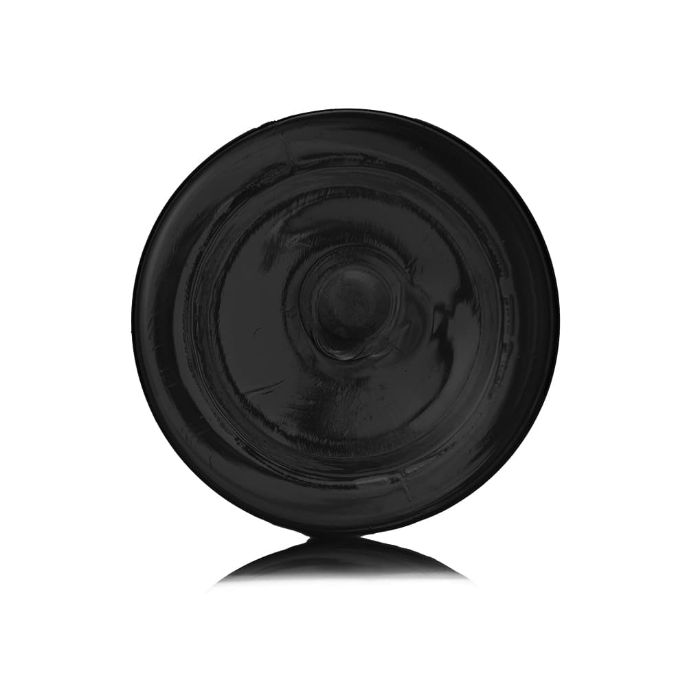 2 oz Black PET Cylinder Round Bottle with 20-410 neck finish - Product image