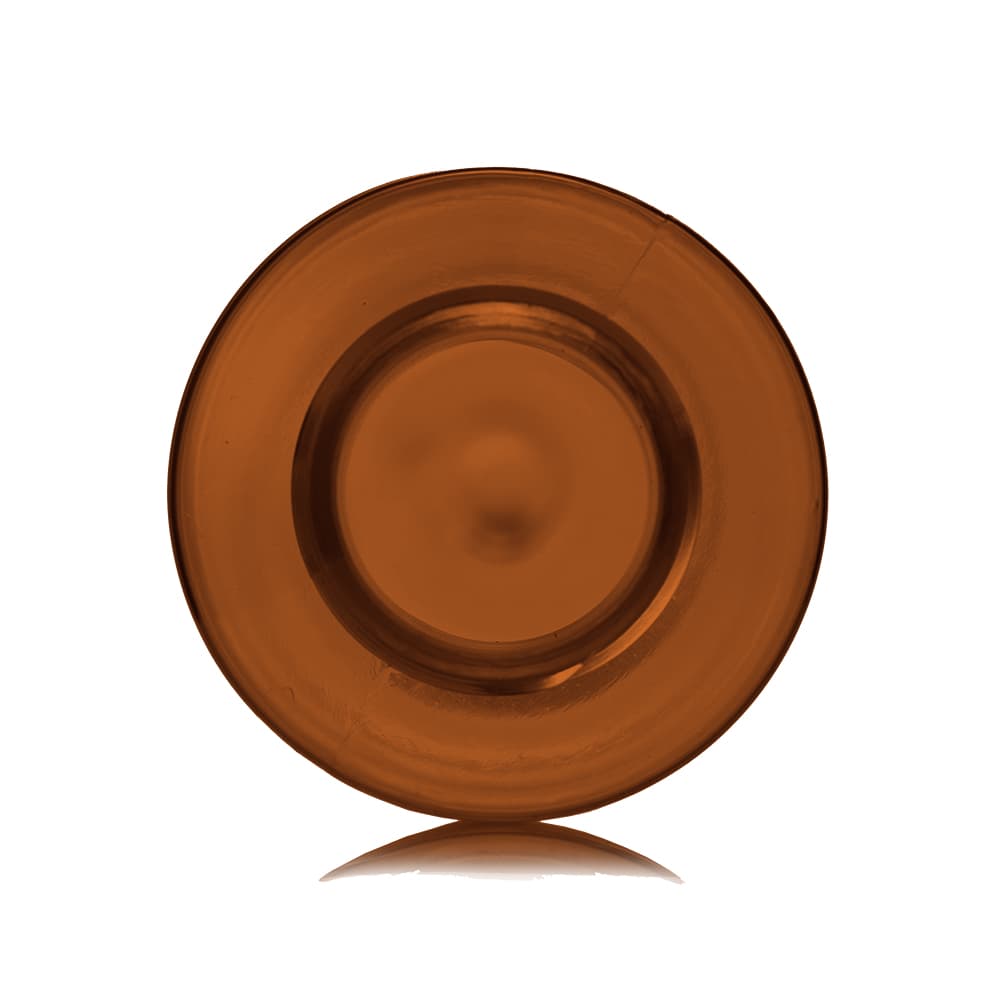 2 oz Amber PET Cylinder Round Bottle with 20-410 neck finish - Product image