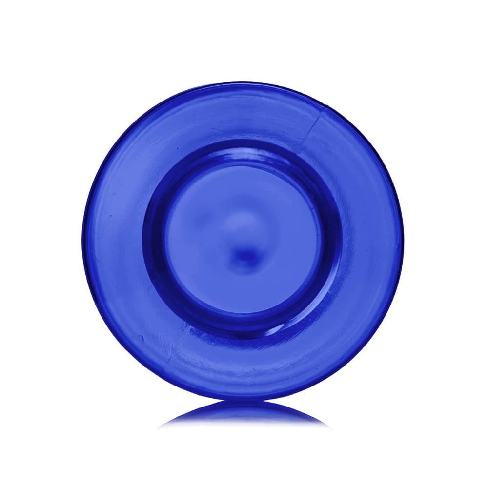 2 oz Blue PET Cylinder Round Bottle with 20-410 neck finish - Product image