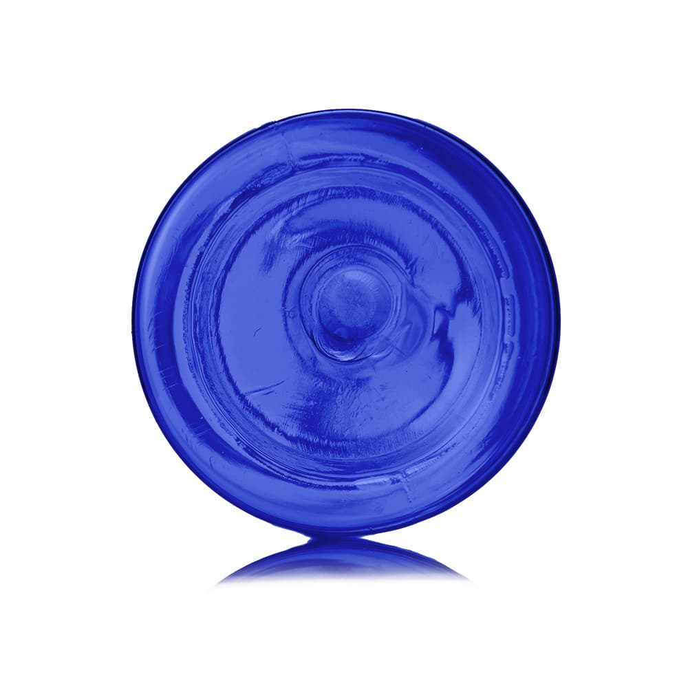 2 oz Blue PET Cylinder Round Bottle with 20-410 neck finish - Product image