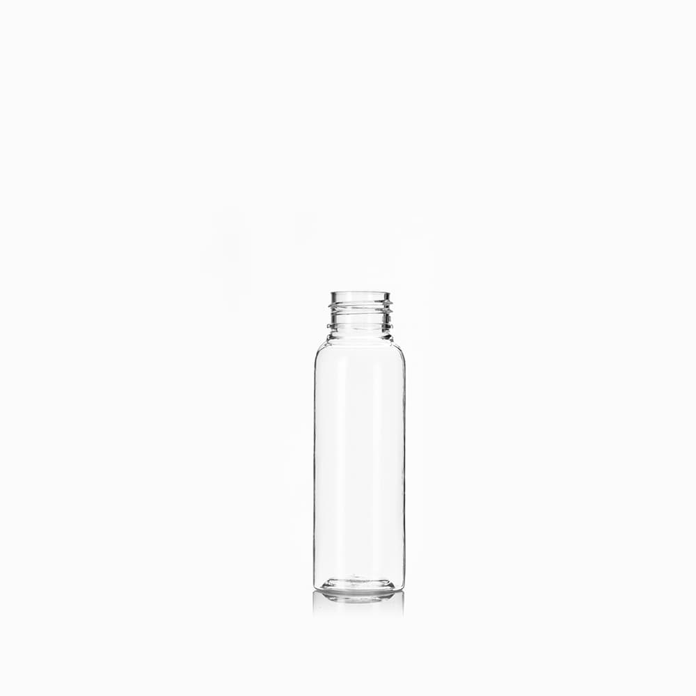 2 oz Clear PET Cosmo Bottle with 24-410 neck finish - Product image