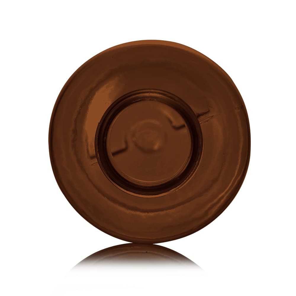 2 oz Amber PET Boston Round Bottle with 20-410 neck finish - Product image