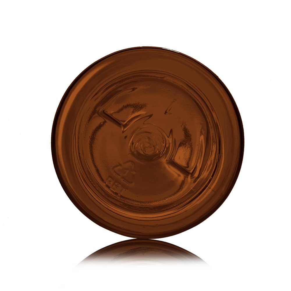 2 oz Amber PET Boston Round Bottle with 20-410 neck finish - Product image