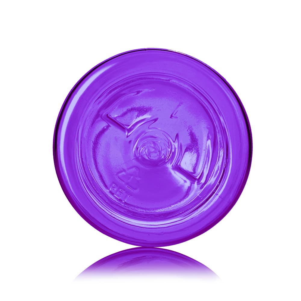 2 oz Purple PET Boston Round Bottle with 20-410 neck finish - Product image