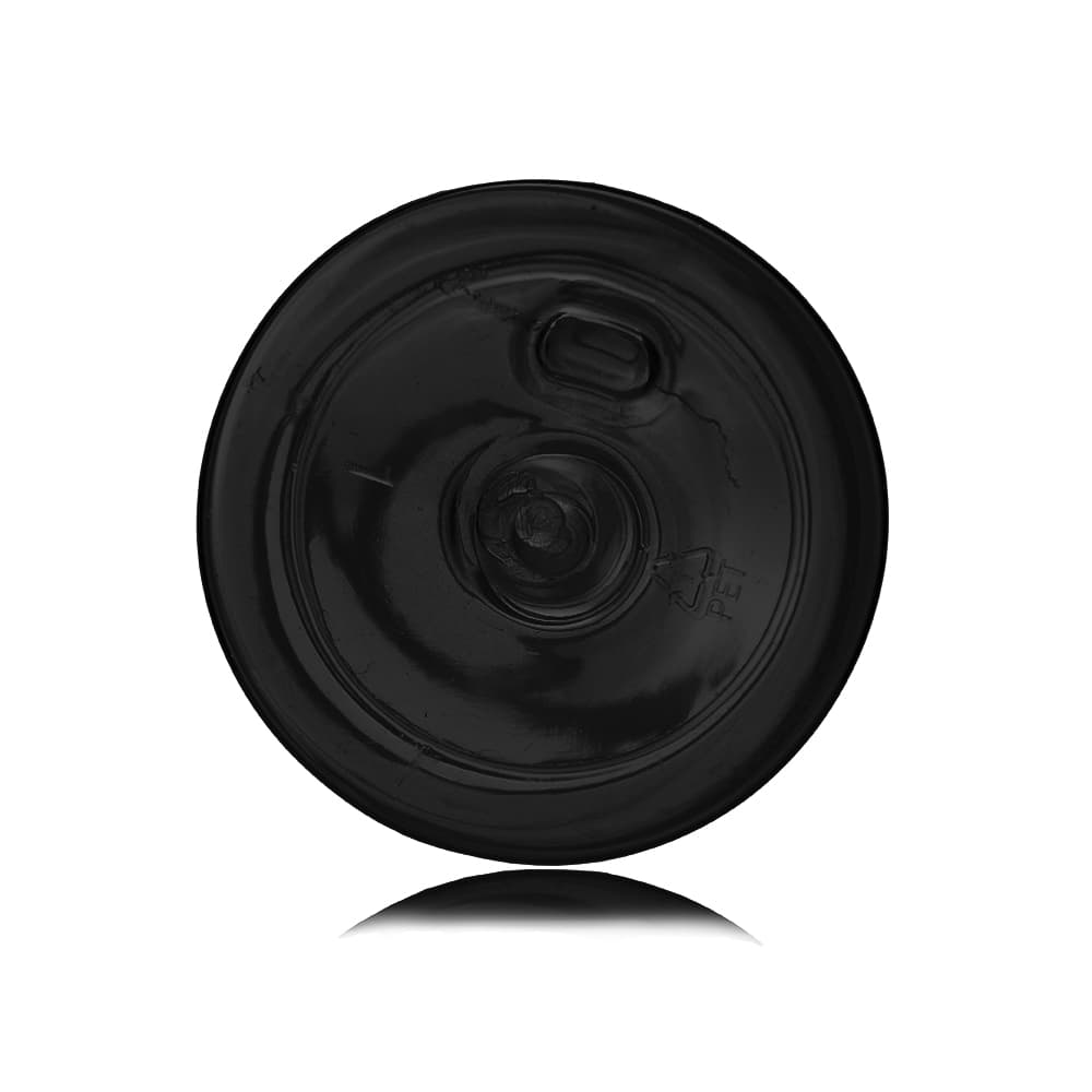 4 oz Black PET Cylinder Round Bottle with 24-410 neck finish - Product image