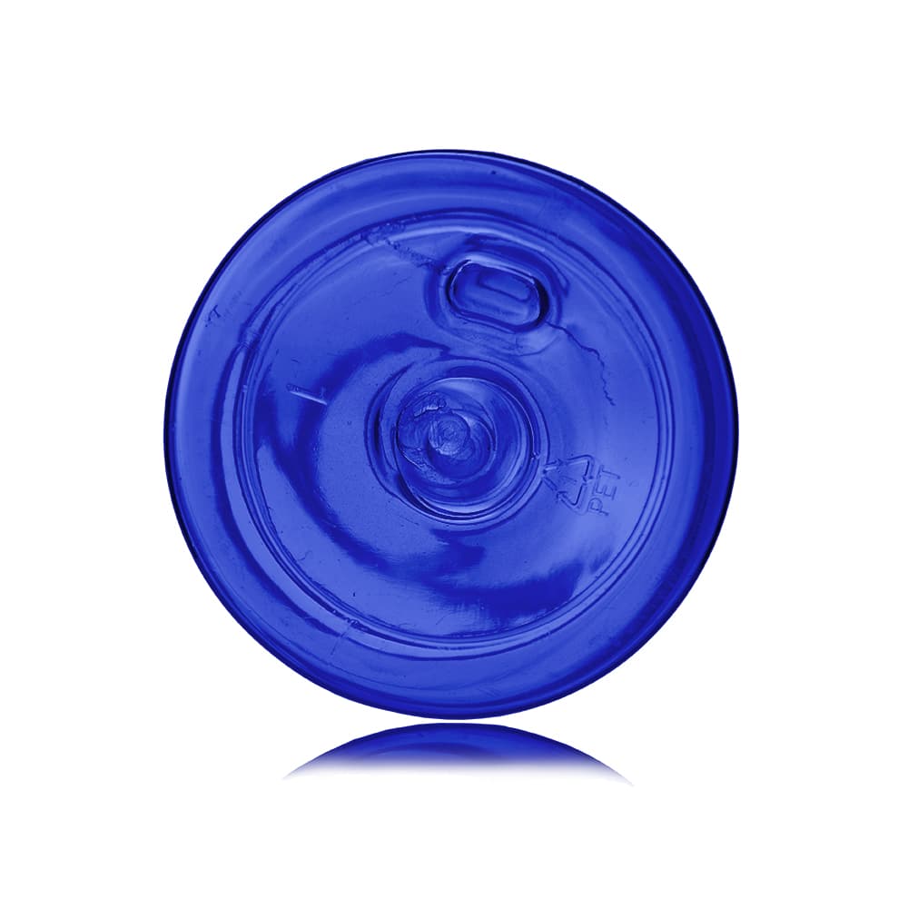 4 oz Blue PET Cylinder Round Bottle with 24-410 neck finish - Product image