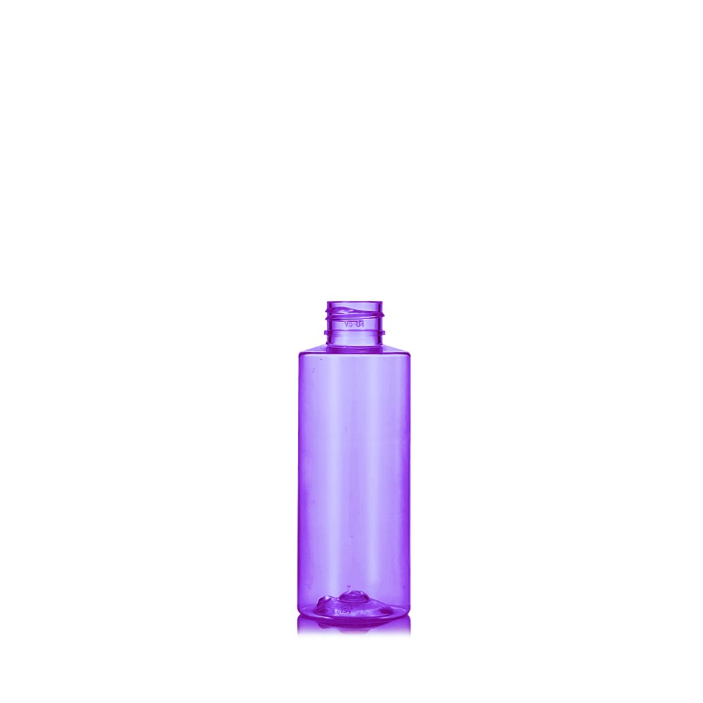 4 oz Purple PET Cylinder Round Bottle with 24-410 neck finish - Product image