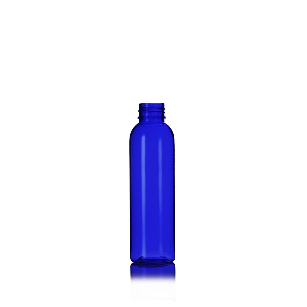 4 oz Blue PET Bullet Bottle with 24-410 neck finish - Product image