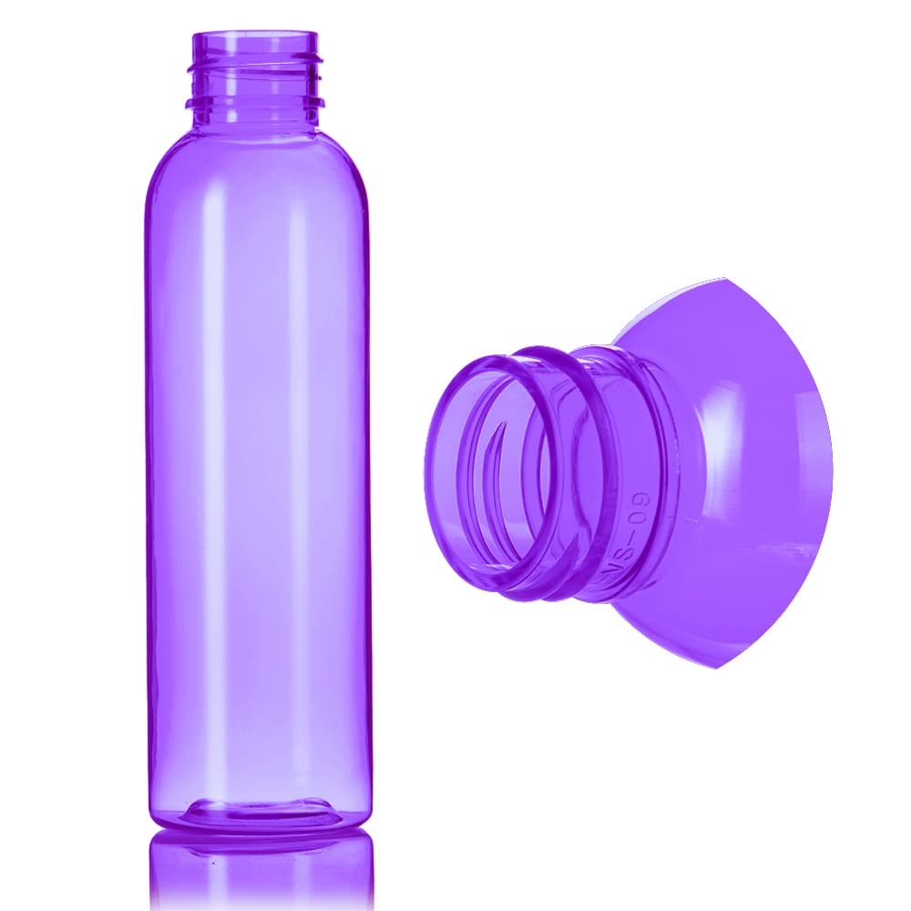 4 oz Purple PET Bullet Bottle with 24-410 neck finish - Product image