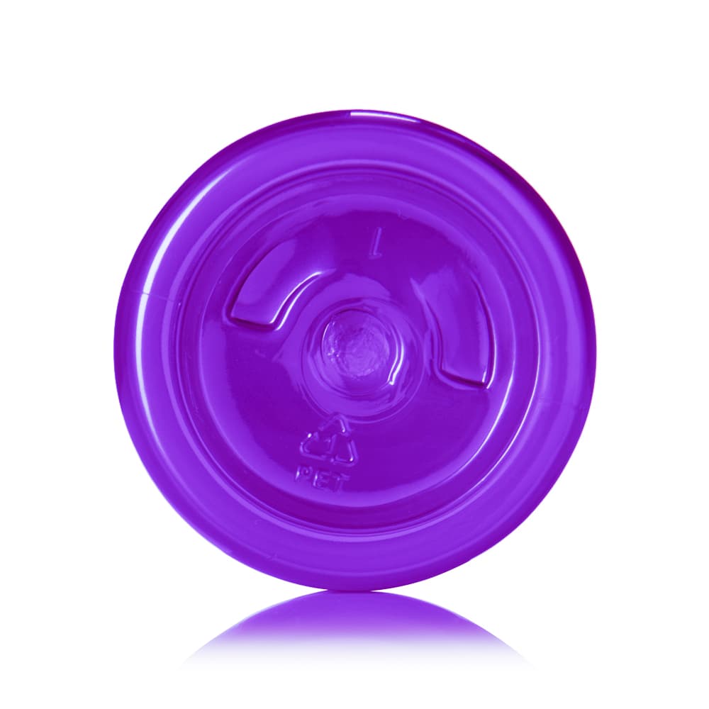 4 oz Purple PET Modern Round Bottle with 24-410 neck finish - Product image