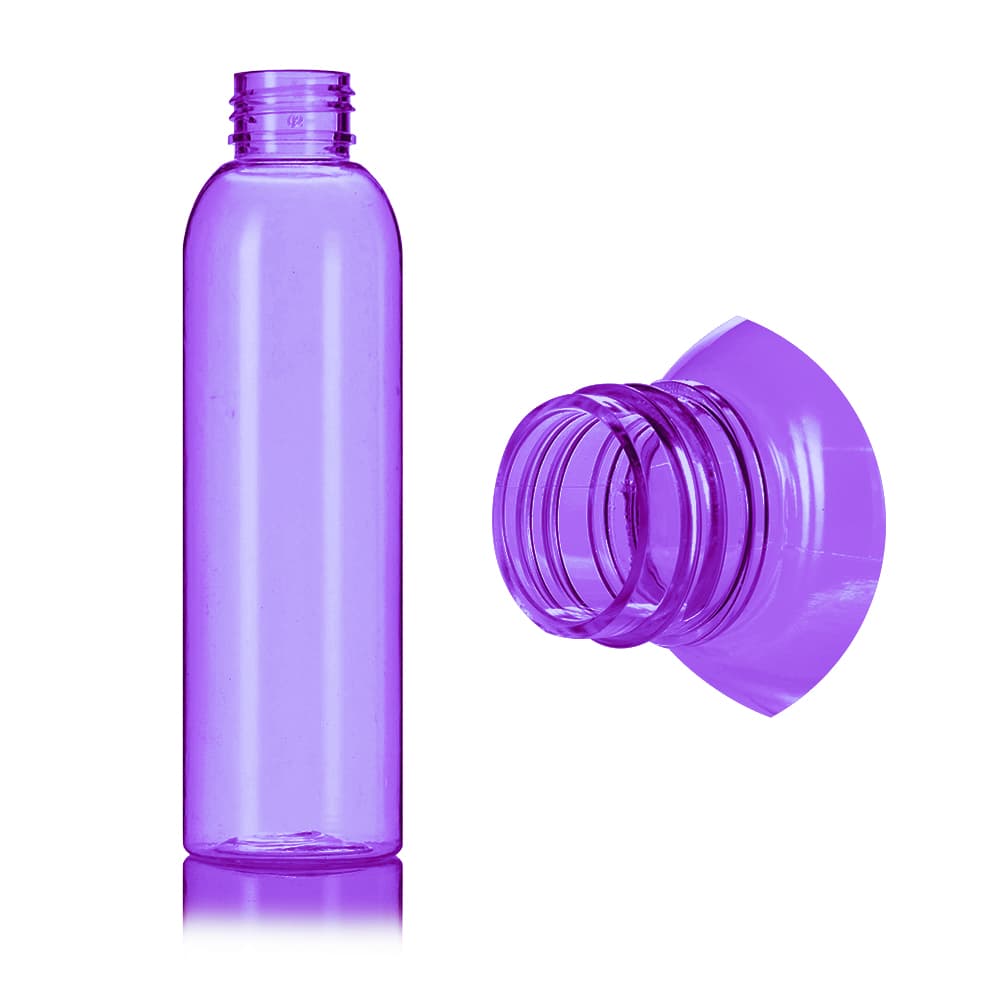 5 oz Purple PET Bullet Bottle with 24-410 neck finish - Product image