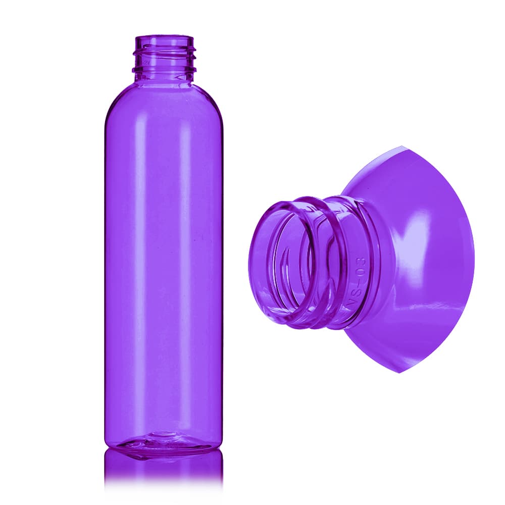 6 oz Purple PET Cosmo Bottle with 24-410 neck finish - Product image